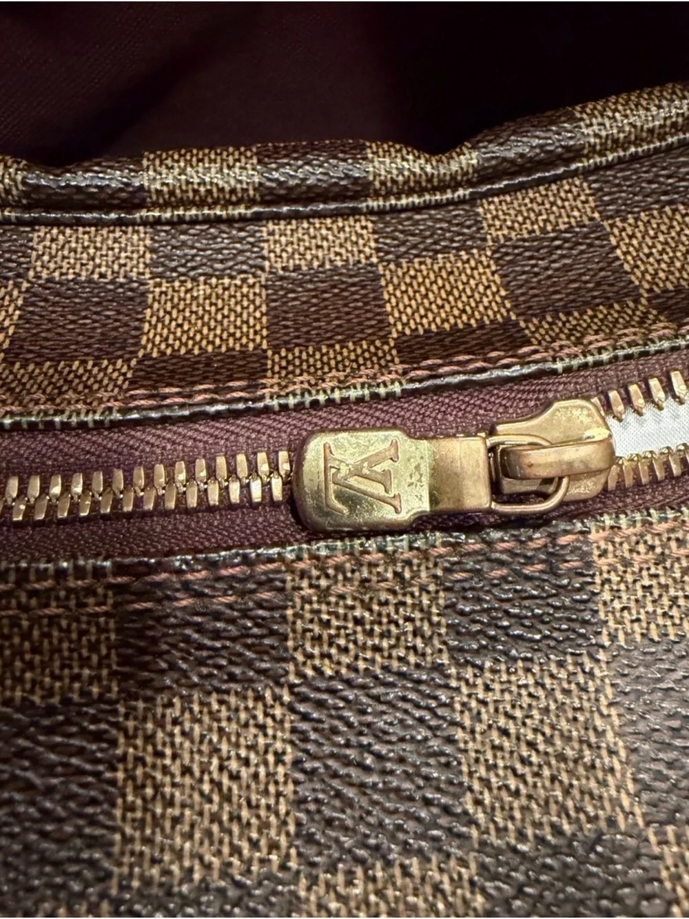 Louis Vuitton Men's Brown Checkered Messenger Bag - Canvas Shoulder Bag - Picture 7 of 12